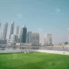 Spacious outdoor sundeck with artificial grass on 100 FT Dream yacht