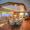 Dining area on board Mazayel 135 FT yacht