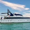 Mazayel 135 FT yacht Full view in Dubai Marina