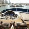 Upper deck helm station with panoramic views