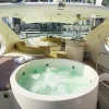 Jacuzzi on the deck of 88 FT Majesty yacht.