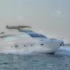 88 FT Majesty yacht cruising in Dubai waters.