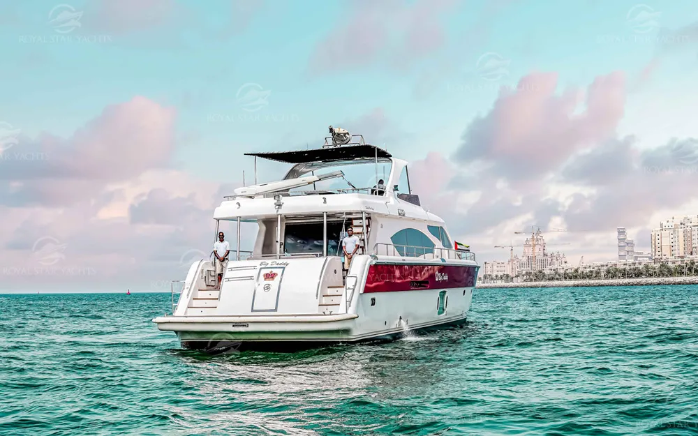 Rear view of 90 FT Big Daddy yacht