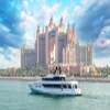 Luxury yacht sailing near Atlantis The Palm Dubai