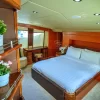 Spacious bedroom suite inside 101 Ft Majesty yacht