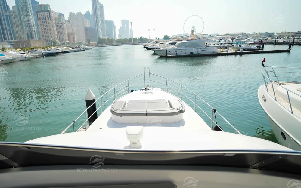Luxury Superfly yacht cruising in Dubai waters