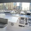 Upper deck helm and controls on 59 FT Majesty yacht