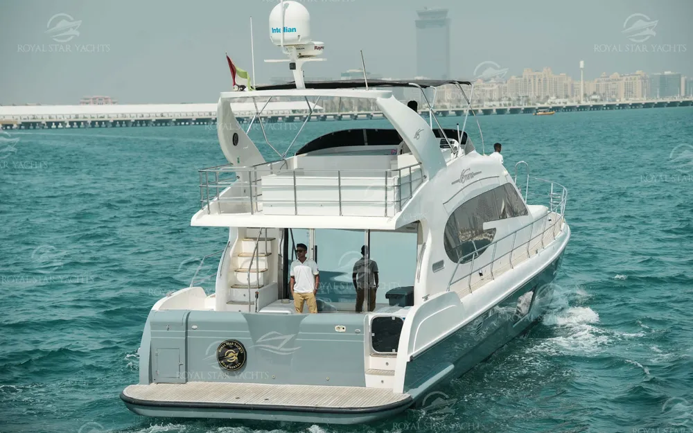 Rear view of 72FT yacht